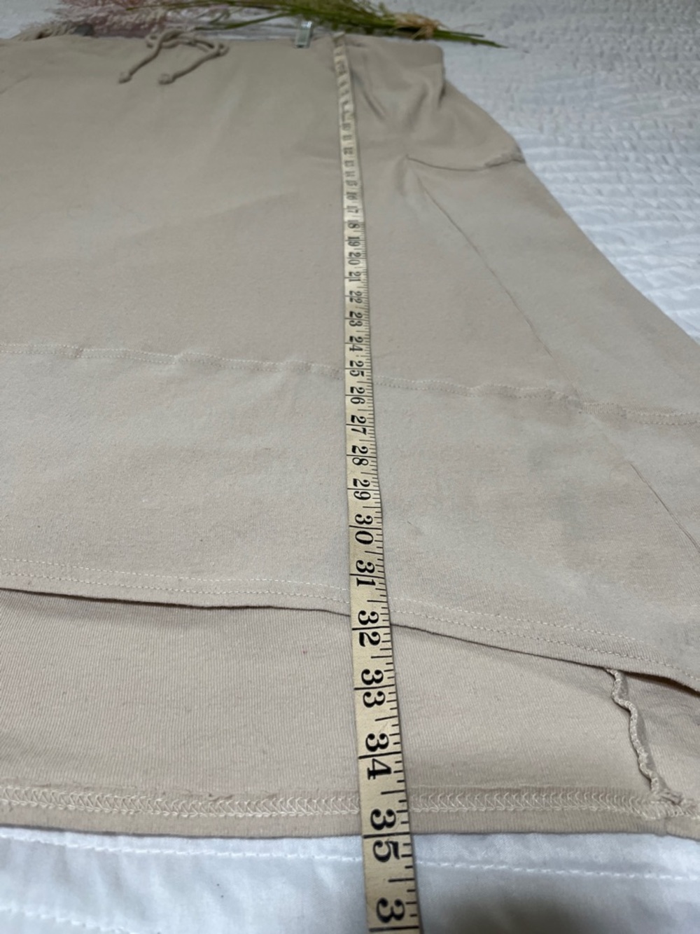 💐Free People Cream Midi Skirt with Drawstring Waist - Picture 11 of 11
